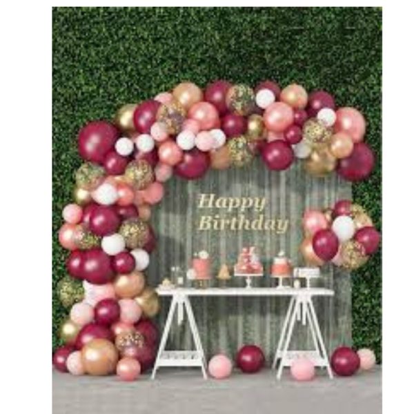Siriustex Happy Birthday Mixed Color Balloon Garland Party Decoration, 72pc(mix)