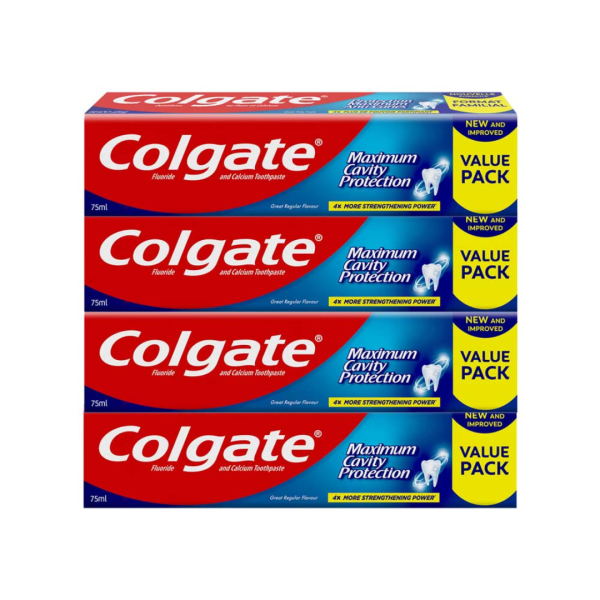 Colgate Maximum Cavity Protection Toothpaste 4x75ml, 300ml