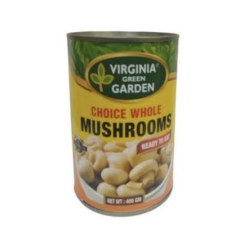 Virginia Green Garden Whole Mushrooms, 400g