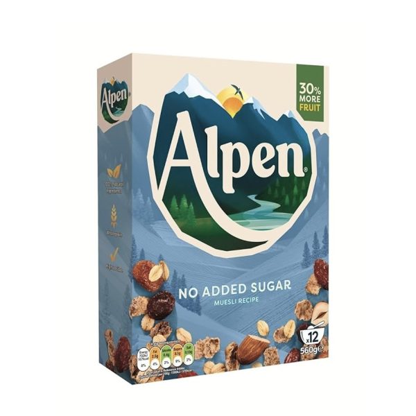 Alpen No Added Sugar Swiss Style Muesli, 560g