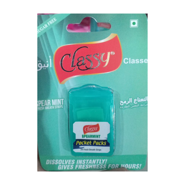 Classy Spear Mint Fresh Breath Strips 24 strips, 0.9g