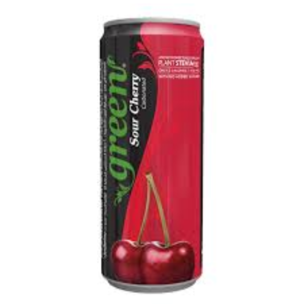 Green Sour Cherry Carbonated, 330ml