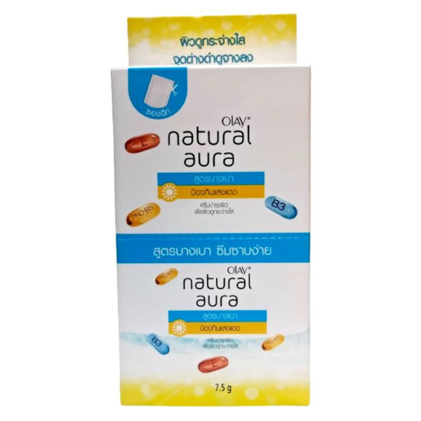 Olay Natural Aura Light Formula Vitamins B3 Protection, 7.5g