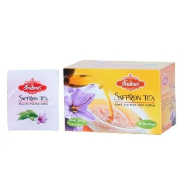 Ferdows Saffron Tea Black Tea with Pure Saffron, 30g