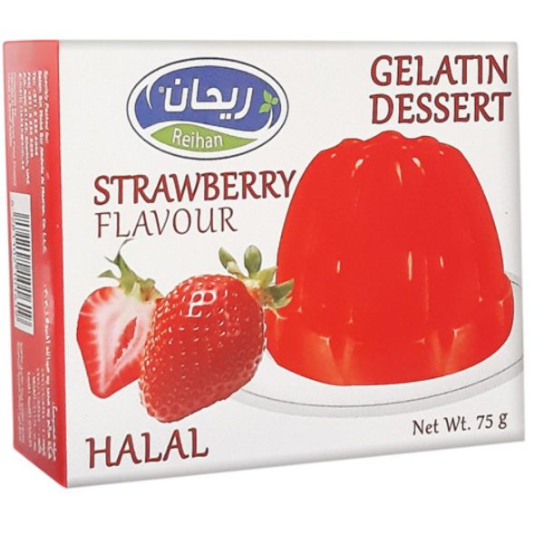 Reihan Strawberry Flavour Jelly Dessert, 75g
