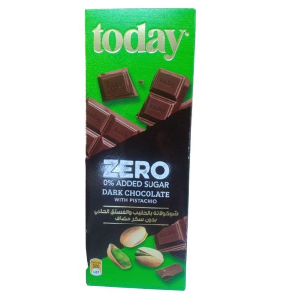 Today Zero Dark Chocolate with Pistachio, 60g