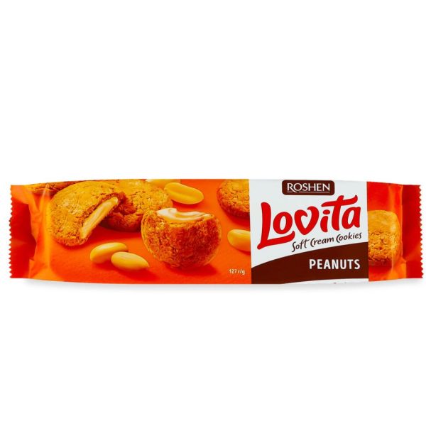 Roshen Lovita Soft Cream Cookies Peanuts, 127g
