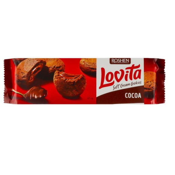Roshen Lovita Soft Cream Cookies Cocoa, 127g
