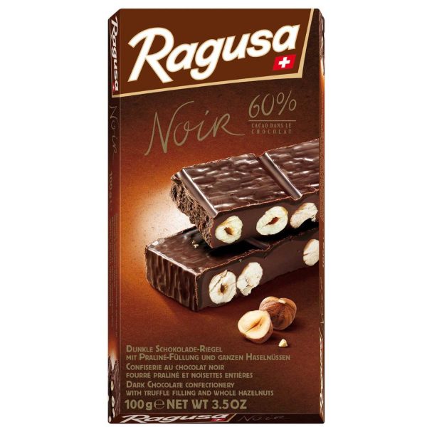 Ragusa Noir 60% Cacao Daans De Chocolat, 100g