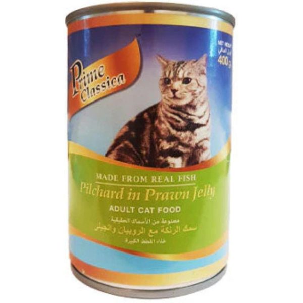 Prime Classica Pilchard in Prawn Jelly Adult Cat Food, 400g