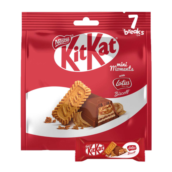 Nestle Kitkat Mini Moments with Lotus Biscoff, 116.2g