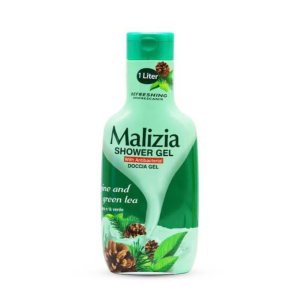 Malizia Refreshing Shower Gel Pine and Green Tea, 1000ml