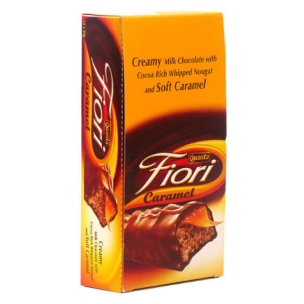 Quanta Fiori Caramel with Cocoa Rich Whipped Nougat and Soft Caramel, 12x30g