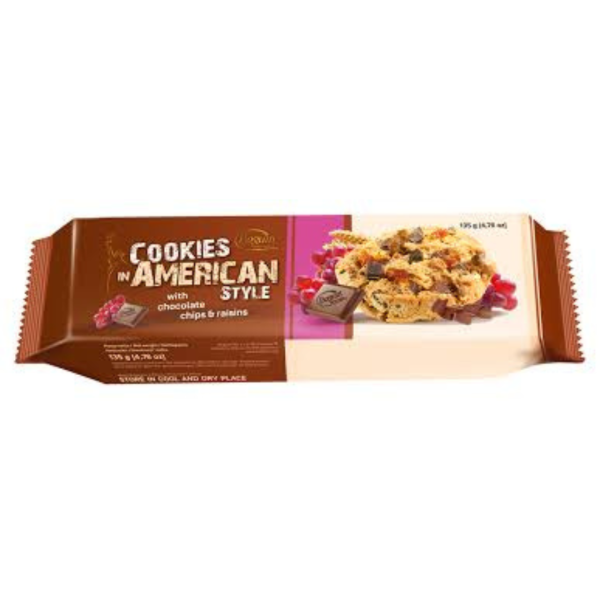 Bogutti Cookies in American Style with Chocolate Chip & Raisins, 135g