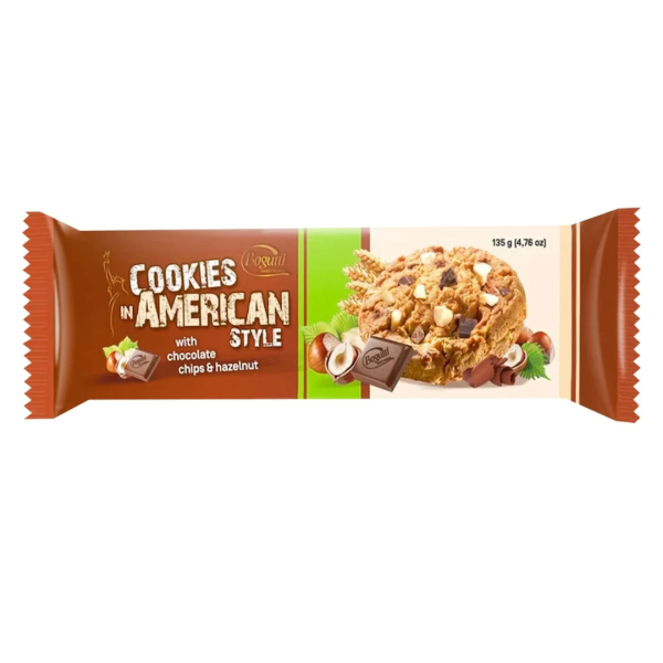 Bogutti Cookies in American Style with Chocolate Chip & Hazelnut, 135g