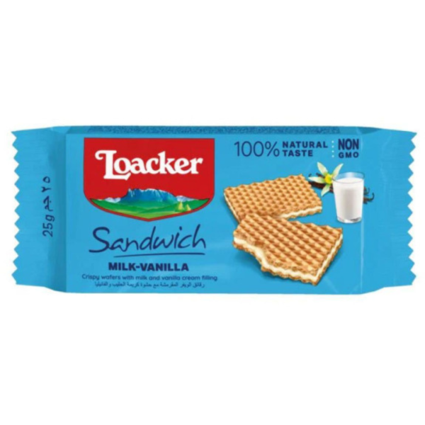 Loacker Sandwich Milk Vanilla, 25g