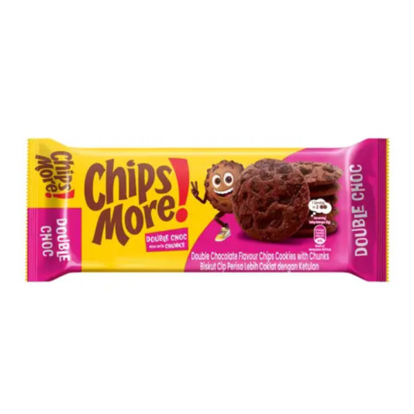 Chips More Double Choc Double Chocolate Flavour Chips Cookies with Chunks, 135g
