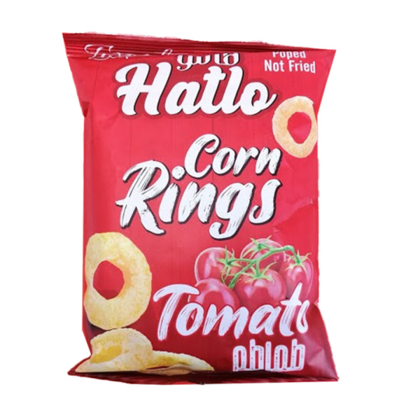 Hatlo Corn Rings Tomato, 60g