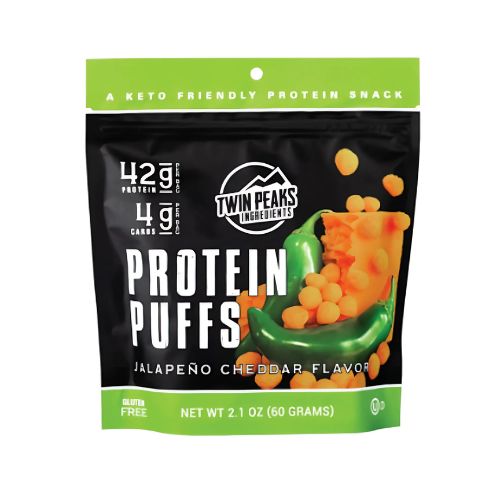 Twin Peaks Ingredients Protein Puffs Jalapeño Cheddar, 60g