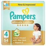 Pampers Ultimate Comfort Taped Diapers, Size 4 (9-14 kg), 54 pcs.