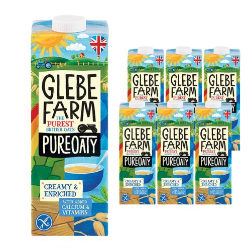 Pure Oaty Glebe Farm Creamy & Enriched Milk, 1Lx6
