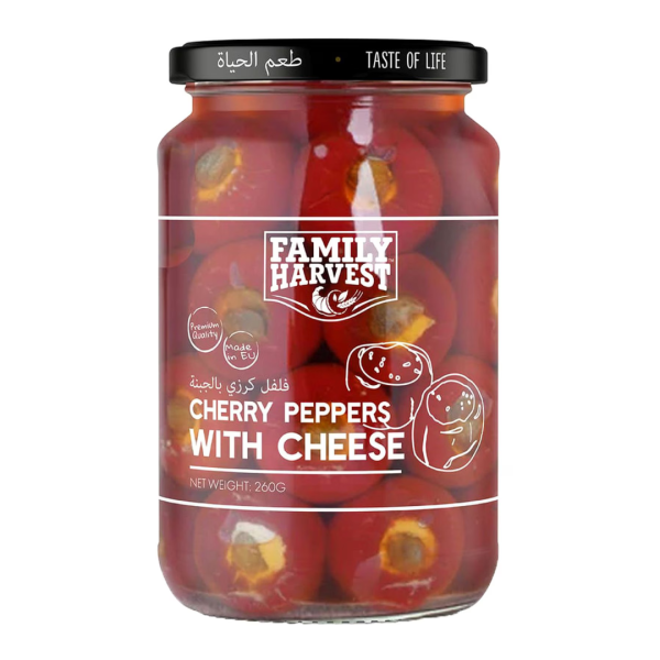 Family Harvest Cherry Peppers with Cheese, 260g