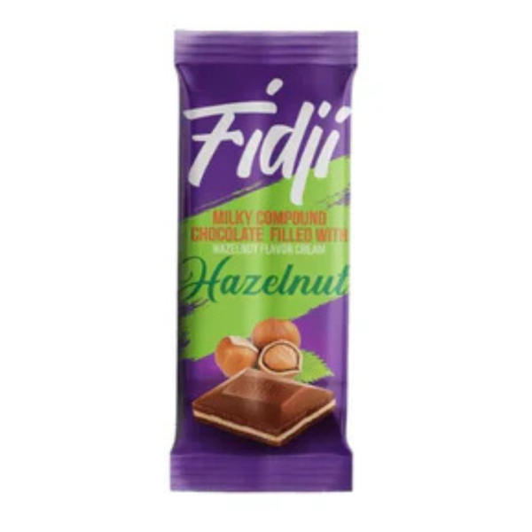 Fidji Milky Compound Cocoa Filled with Hazelnut, 90g