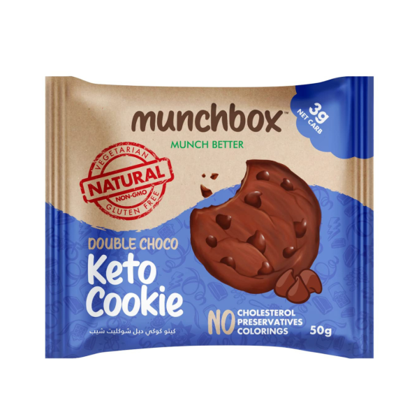 Munchbox Double Choco Keto Cookie, 60g