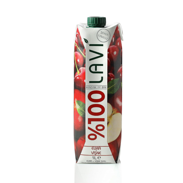 Lavi 100% Apple & Sour Cherry Juice, 1L