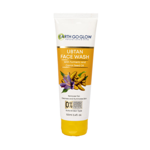 Earth Go Glow Ubtan Face Wash with Turmeric and Carrot Seed Oil, 100ml