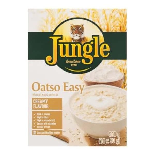 Jungle Oatso Easy Creamy Flavour Instant Oat Sachets, 500g