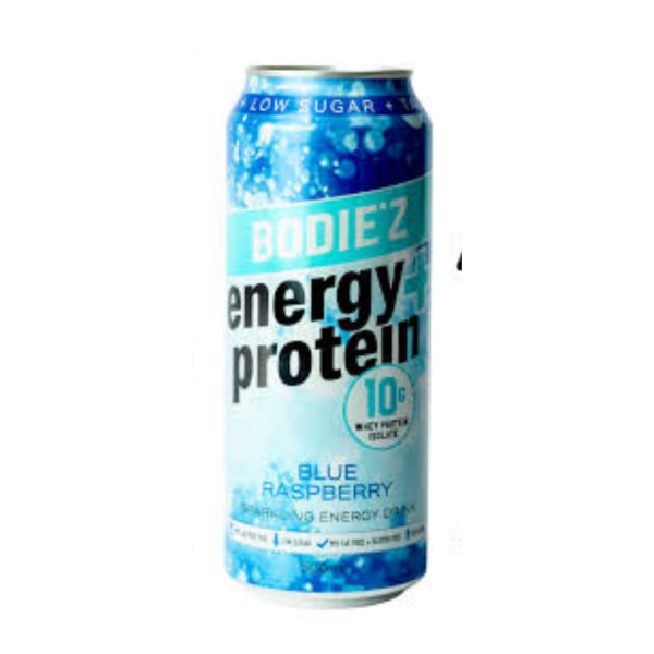Bodie'z Energy Protein Blue Raspberry Sparkling Energy Drink, 500ml