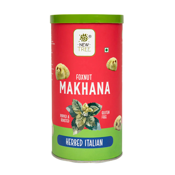 New Tree Foxnut Makhana Popped & Roasted Herbed Italian, 65g