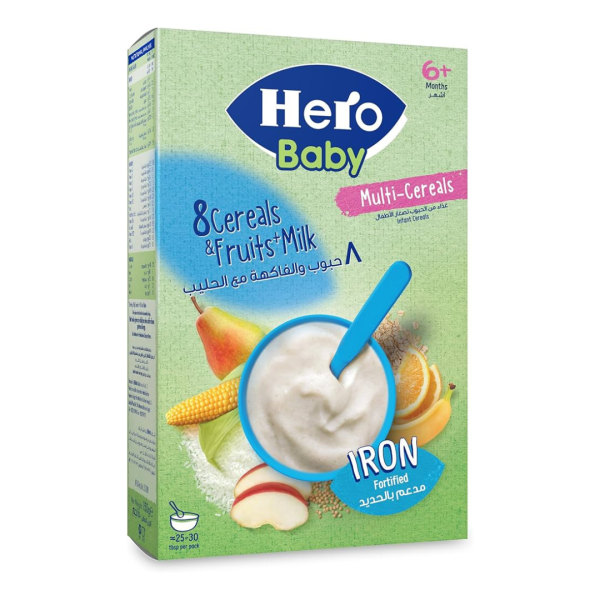 Hero Baby Cereals Fruits Milk Multi-Cereals, 150g