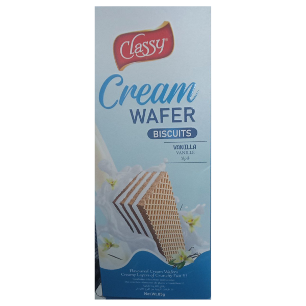 Classy Cream Wafer Biscuits Vanilla, 85g