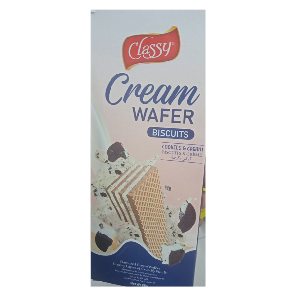 Classy Cream Wafer Biscuits Cookies & Cream, 85g