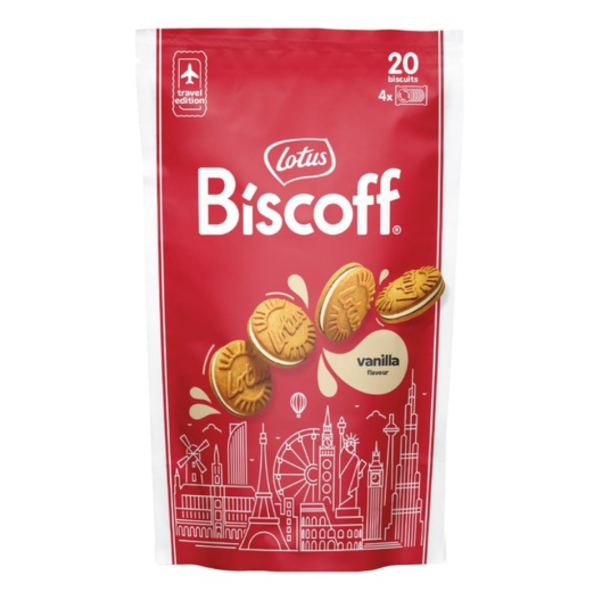 Lotus Biscoff Vanilla Flavour Sandwich Cookies, 4x50g