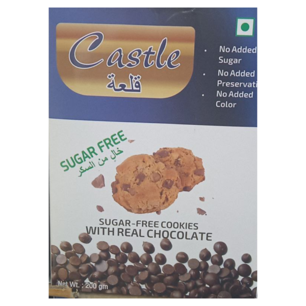 Castle Sugar Free Cookies with Real Chocolate, 200g