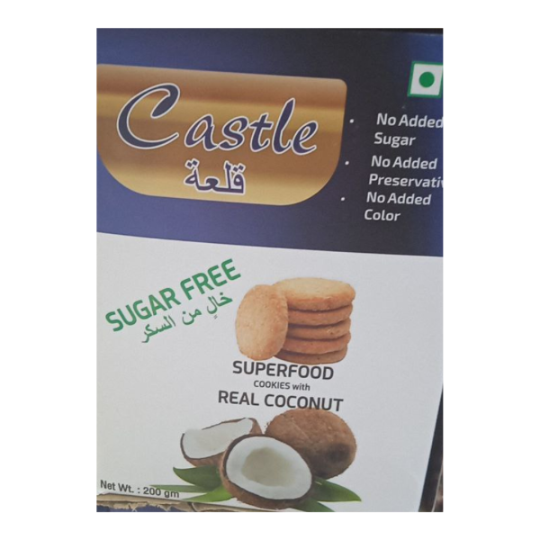 Castle Sugar Free Superfood Cookies with Real Coconut, 200g