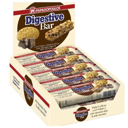 Papadopoulos Digestive Bar with Chocolate,10x28g
