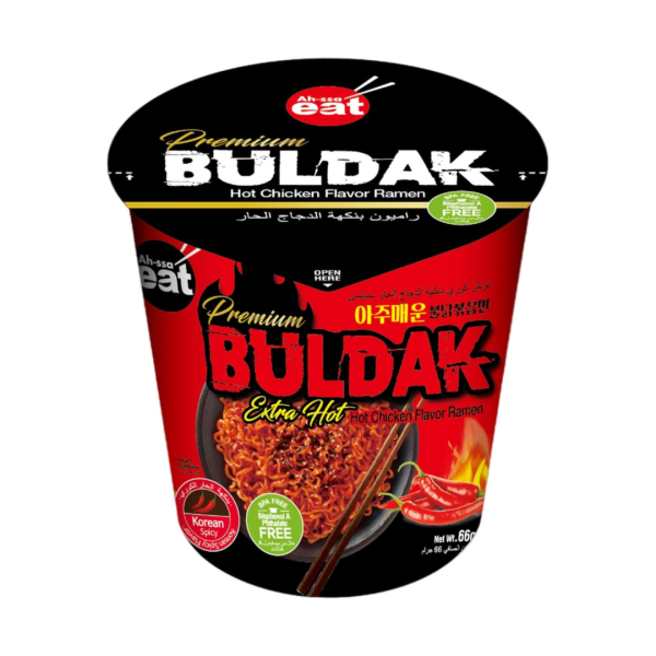 Ah-ssa Eat Premium Bull Ramen Extra Hot Chicken Flavour, 66g
