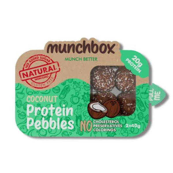 Munchbox Coconut Protein Pebbles, 2x40g