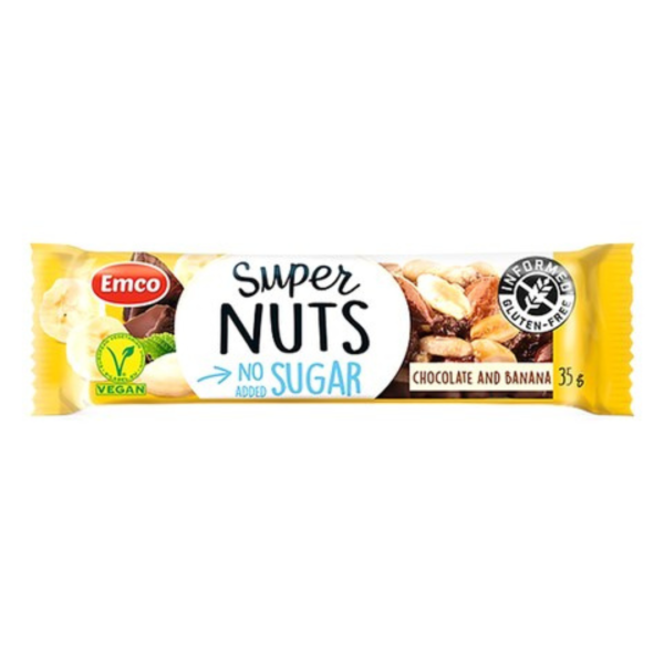 Emco Super Nuts No Added Sugar Chocolate and Banana, 35g