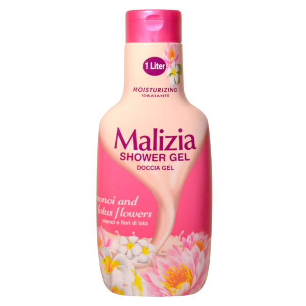 Malizia Moisturizing Shower Gel Monoi and Lotus Flowers, 1000ml