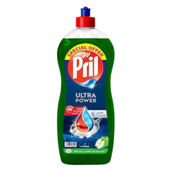 Pril Ultra Power Green Apple, 1.5L