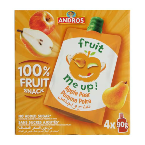 Andros Fruit Me Up Apple Pear, 4x90g