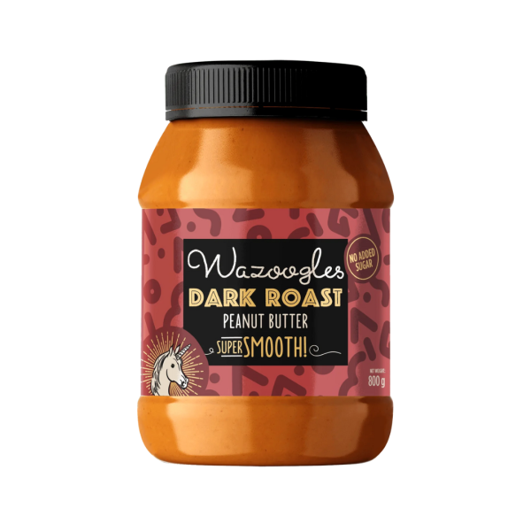Wazoogles Super Smooth Dark Roast Peanut Butter, 400g