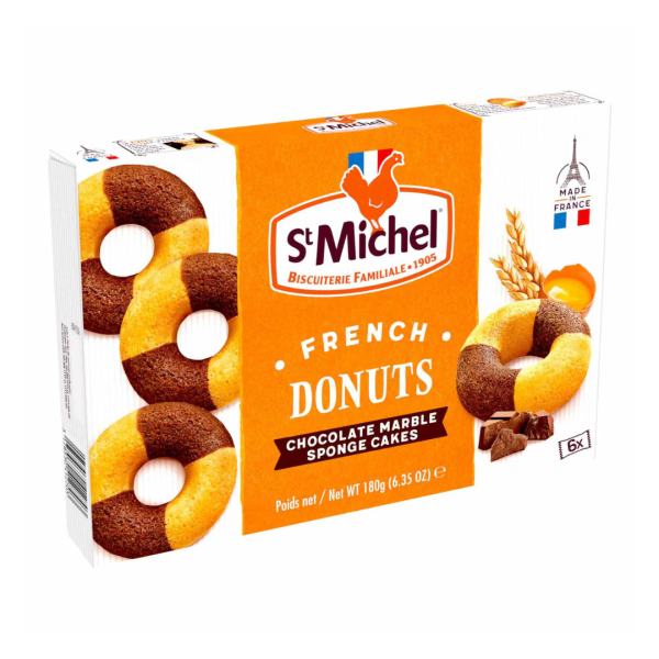 St. Michel French Donuts Chocolate Marble Sponge Cakes, 180g