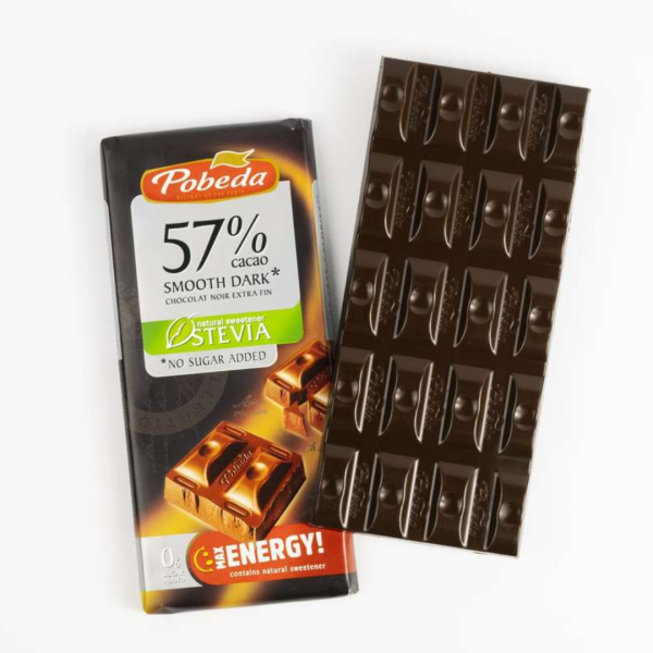 Pobeda 57% Cocoa Smooth Dark Chocolate, 50g