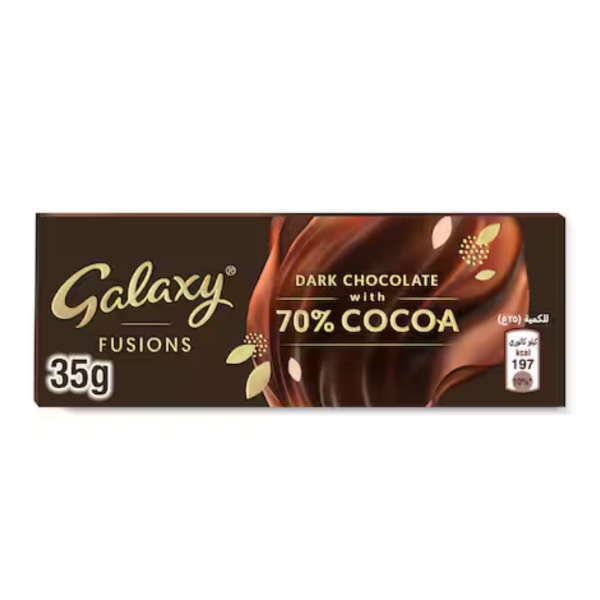 Galaxy Fusions Dark Chocolate with 70% Cocoa, 35g